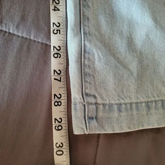 Madewell The Harlow Wide Leg Jeans Womens Blue Denim High Rise Size 30 Pleated - Picture 5 of 8